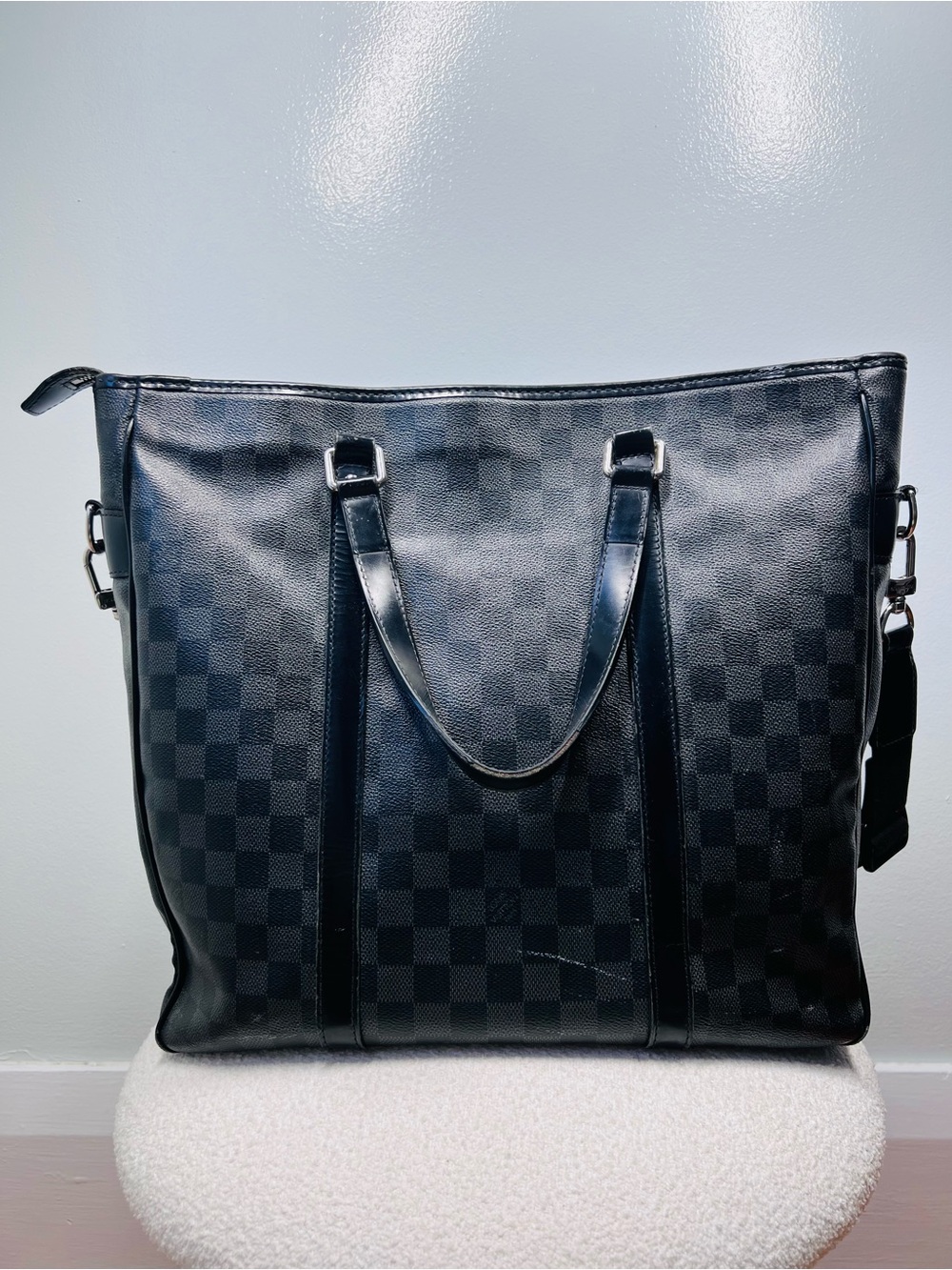 Authentic Louis Vuitton Tadao PM Damier Graphic Canvas Tote Bag Business Bag - Picture 2 of 16